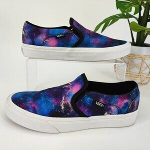 Vans Women's Asher Galaxy Multicolor Canvas Sneaker  Size 7.5